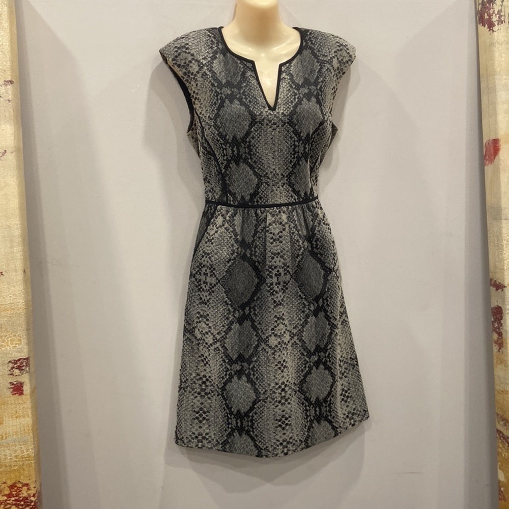 Rebecca Taylor Snake Print A Line Dress size 4